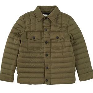 Scene & Heard Boys 8 Olive Green Puffer Zip Up Button Jacket